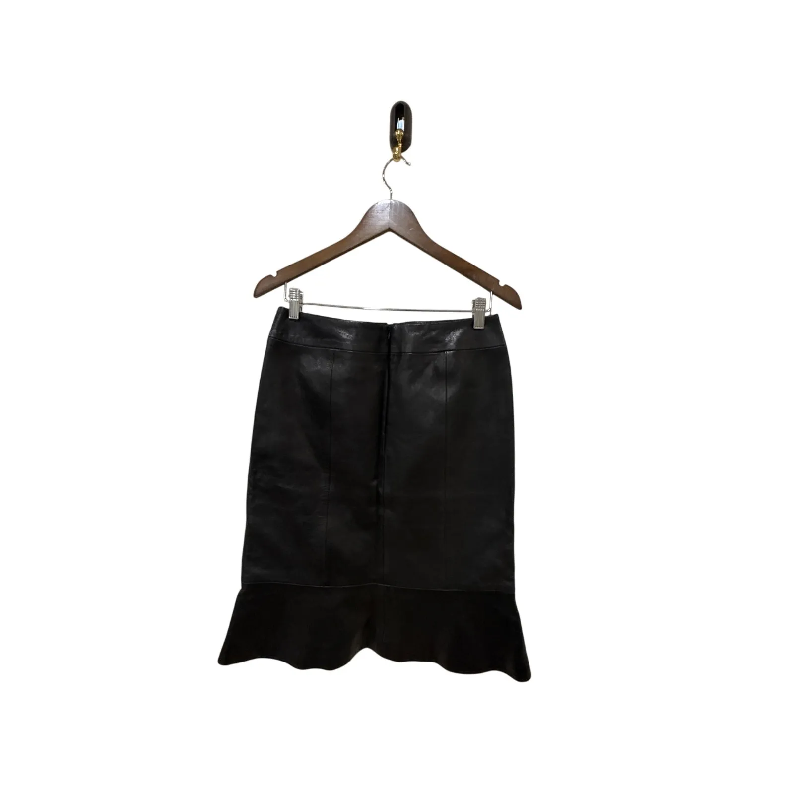 KHAITE Francine‎ Lambskin Leather Midi Skirt Size 8 New with Tags - Image 9