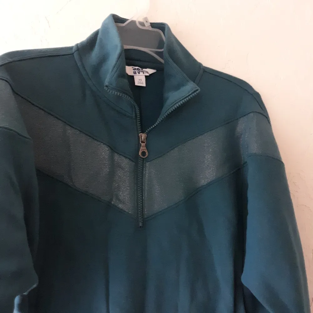 Joy Lab XS Oversized Sweater Blue Zip front Top - Image 5