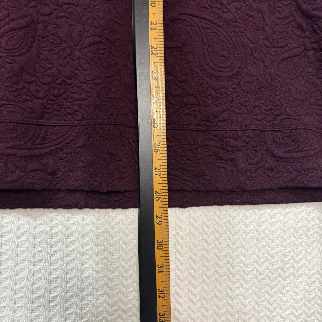 Lands End Purple Paisley Quilted Long Sleeve Top Sz M Casual Comfort - Image 6