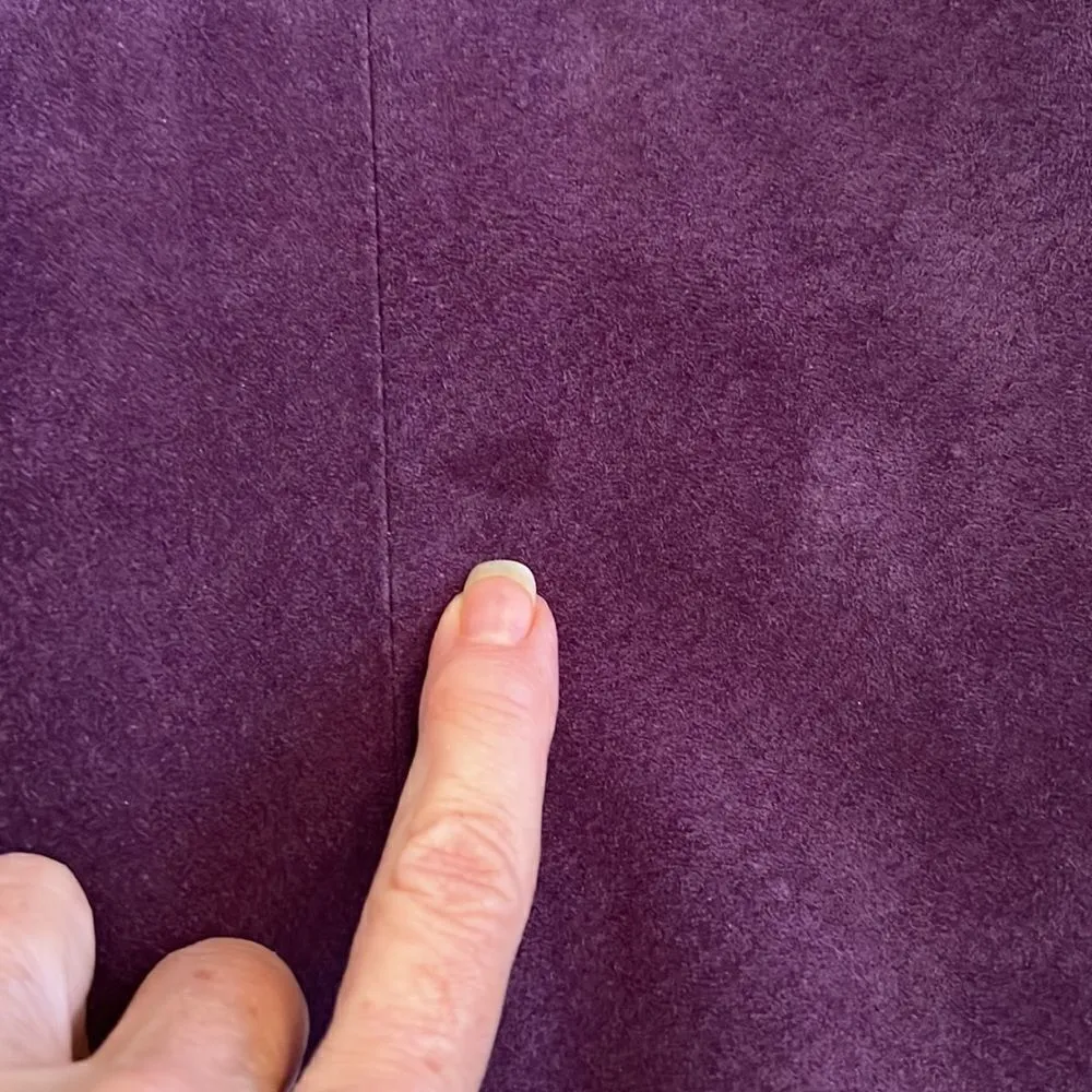 Avanti vintage sz10 purple suede jacket EVC see last 5 photos for signs of wear - Image 13