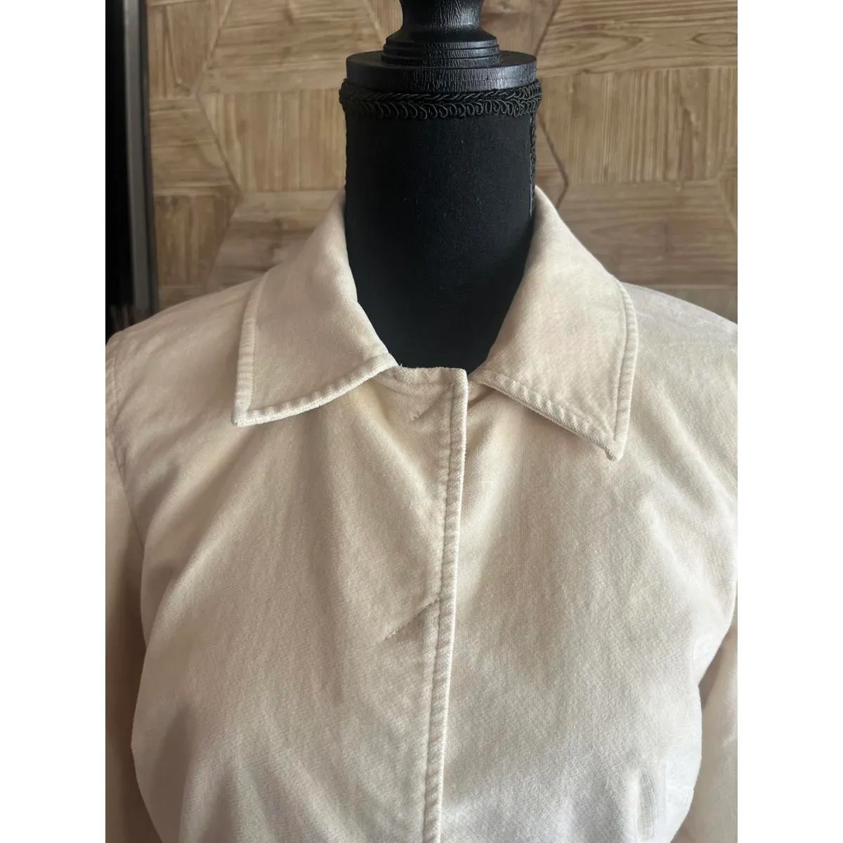 Sigrid Olsen Womens Jacket Size 2 Beige Long Sleeve - Image 3