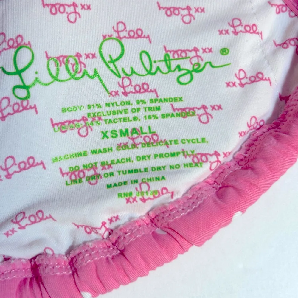 Lilly Pulitzer Sandi String Pretty Pink Polka Dot Bikini Top Size XS - Image 9