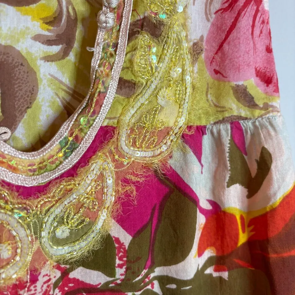 Free People Colorful Bright Patchwork Dress - Image 5