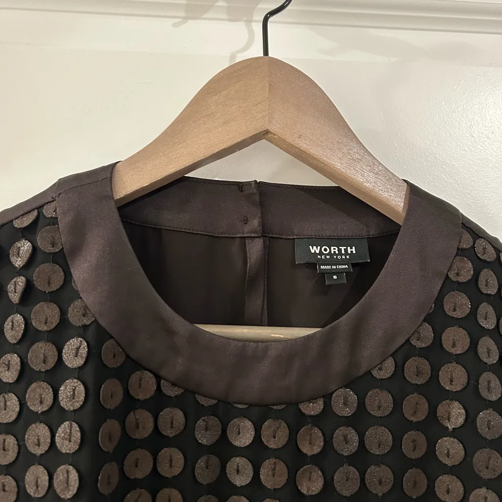 Worth Dot Blouse Brown Size 6 - Image 2