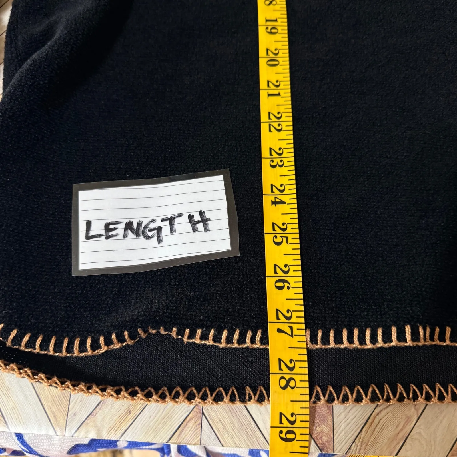 Vtg Coldwater Creek Blk Embroidered Moose Is Loose Mockneck Chenille Sweatshirt - Image 8