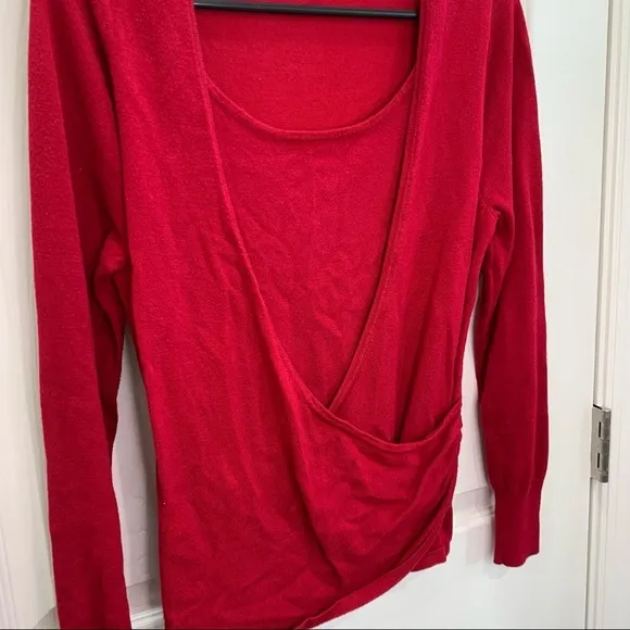 Apt 9 red‎ wrap style sweater with built in tank - Image 3