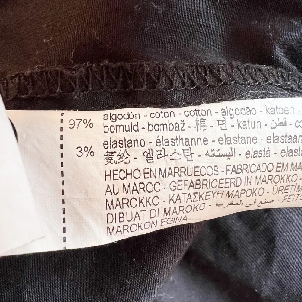 Zara Black Collared Long Sleeve Button Down Dress Size Small Cotton - Image 9