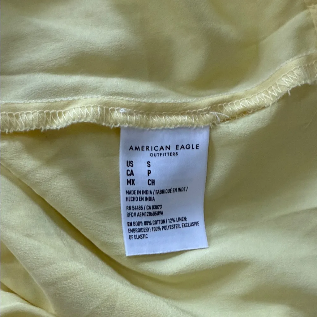 American Eagle Outfitters Yellow Floral Mini Dress - Image 8