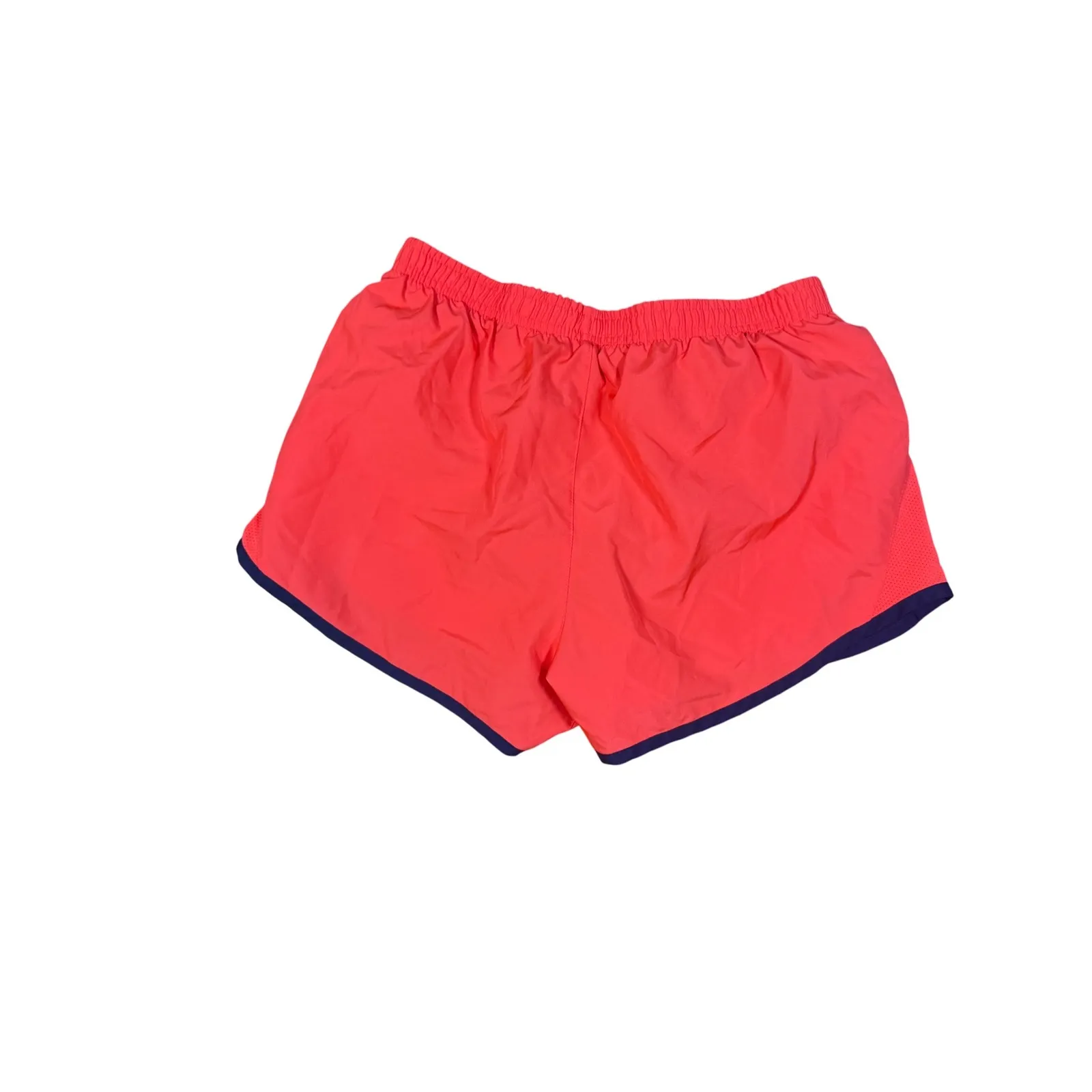 Nike Running Shorts Womens Small Coral‎ Pink Blue Trim Athletic - Image 4