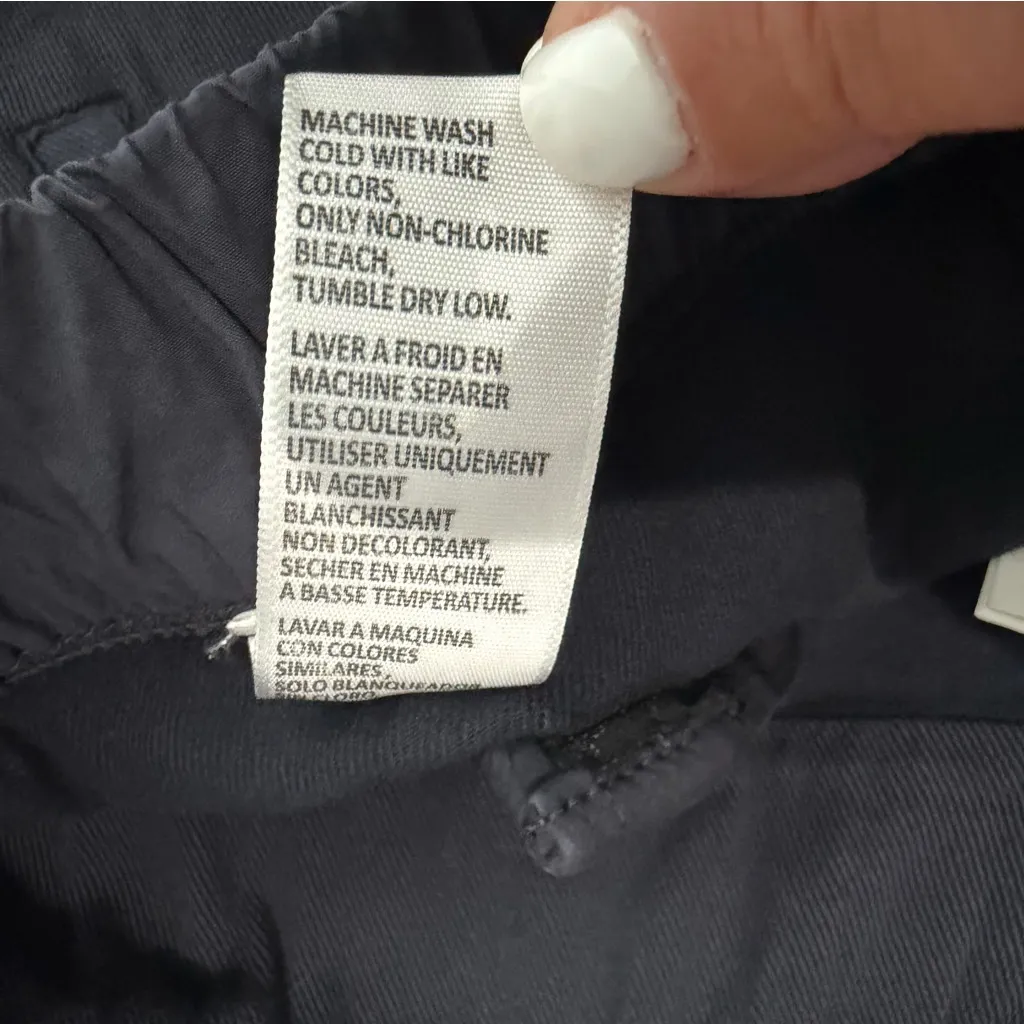 NWT James Perse Easy Biker Pant Mine Blue Large (3) Casual Zip Moto Resortwear - Image 6