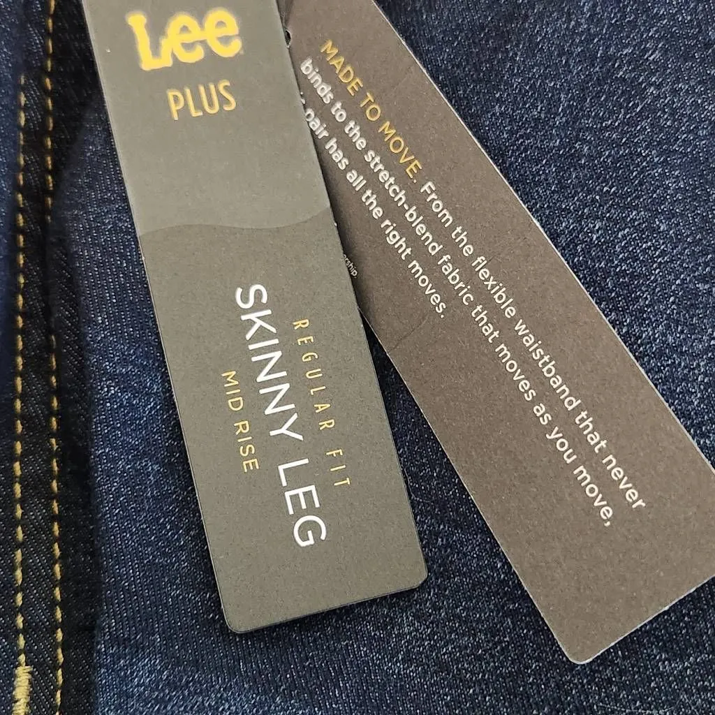 Lee Mid-Rise Dark Wash Capri Jeans NWT Size 28w Petite Skinny Capri Jeans - Image 12