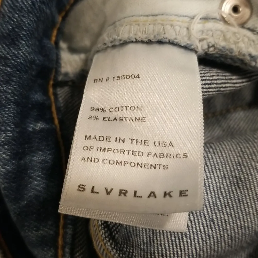 💕SLVRLAKE💕 London Crop Jeans Straight Leg High Waisted ~ Blue 24 NWOT - Image 10