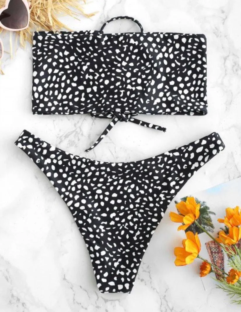 Zaful back lace-up bikini set - Image 2