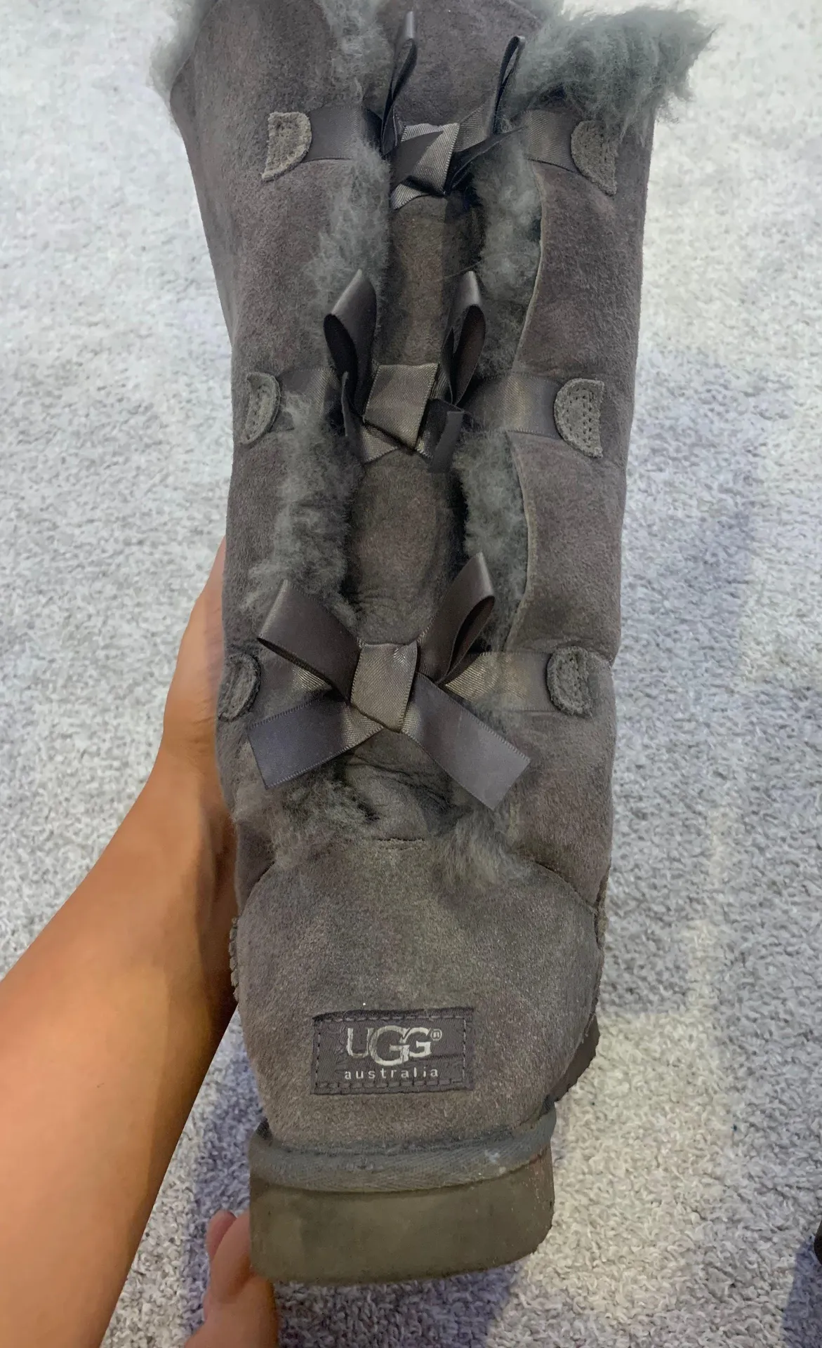 UGG grey Tall Boot With Bows - Image 6