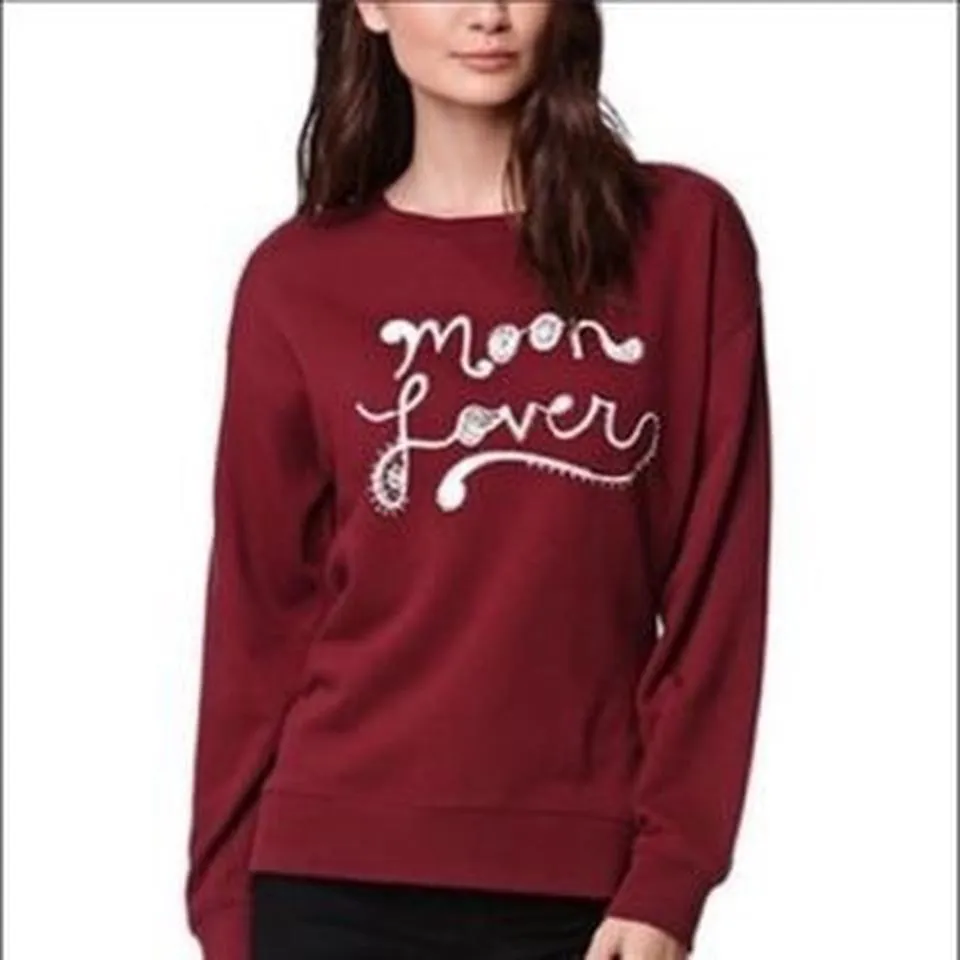 PacSun LA Hearts burgundy ‘Moon Lover’ sweatshirt 🔥 - Image 4