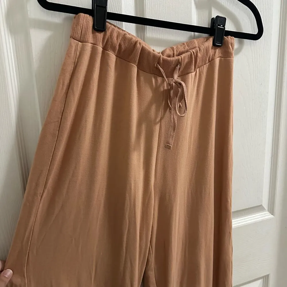 Amuse Society Rayon Spandex Wide Leg Lounge Pants Women’s size Small peach color - Image 2