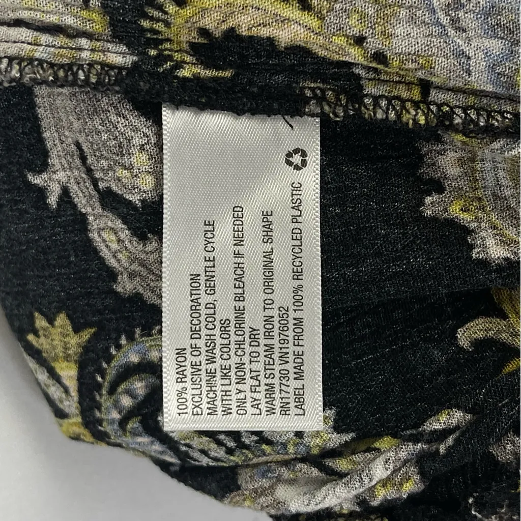 Xhilaration Women's Large Black Gold Paisley Joggers Harem Pants Boho Hippie - Image 6