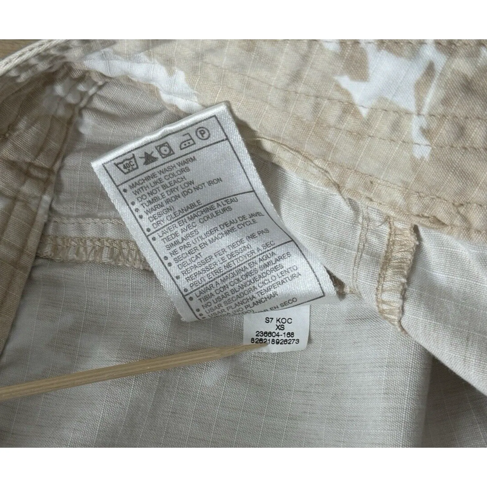 Nike Pants Womens XS Beige White Camo Capri Pants‎ Casual Utility Streetwear - Image 10