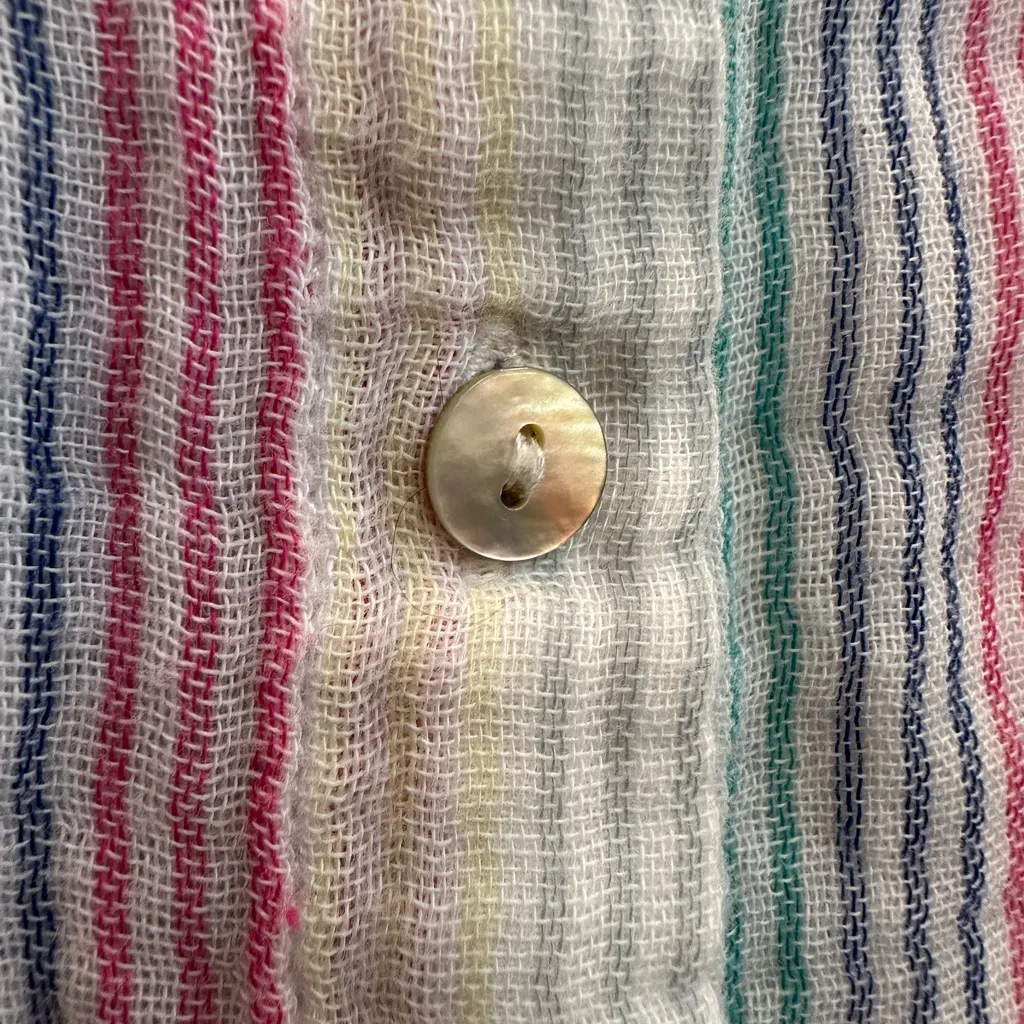 Rails Ellis Iris Stripe Cotton Chic Gauze Button Down Blouse Women’s Size XL - Image 11