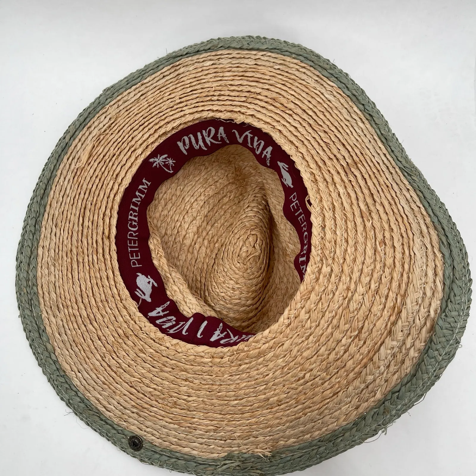 PETER GRIMM Straw Hat Raffia One Size Beaded Tassels Pura Vida Crushable Pack - Image 12