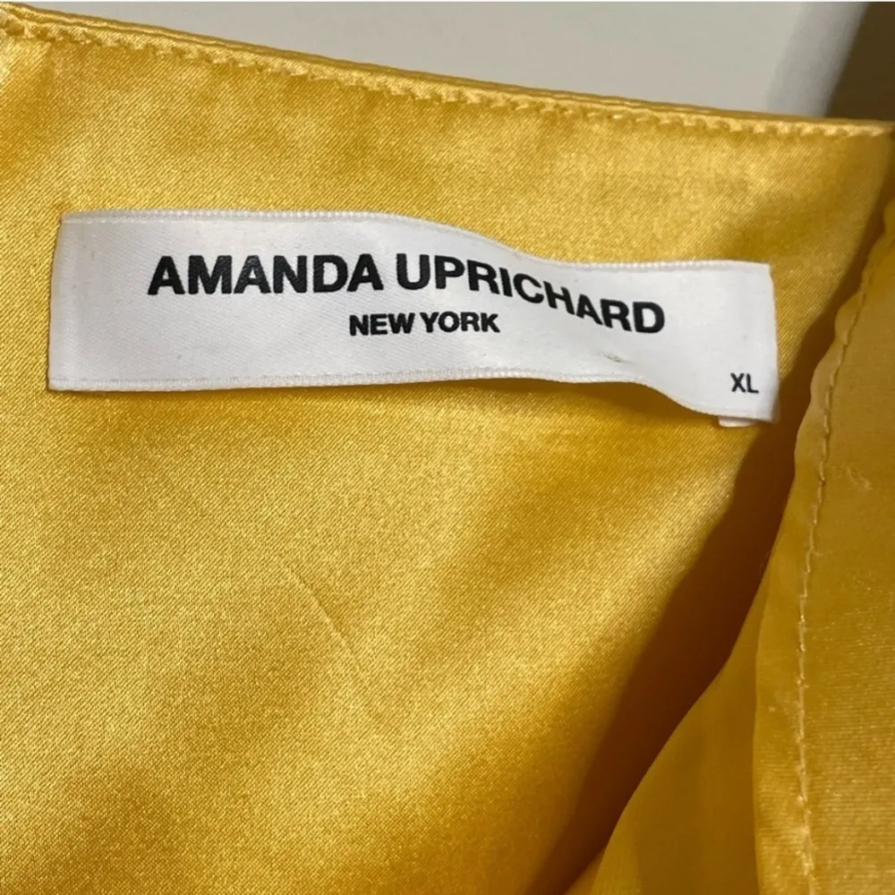 Amanda Uprichard Ravello Layered Silk Muni Slip Dress in Citron - Image 7