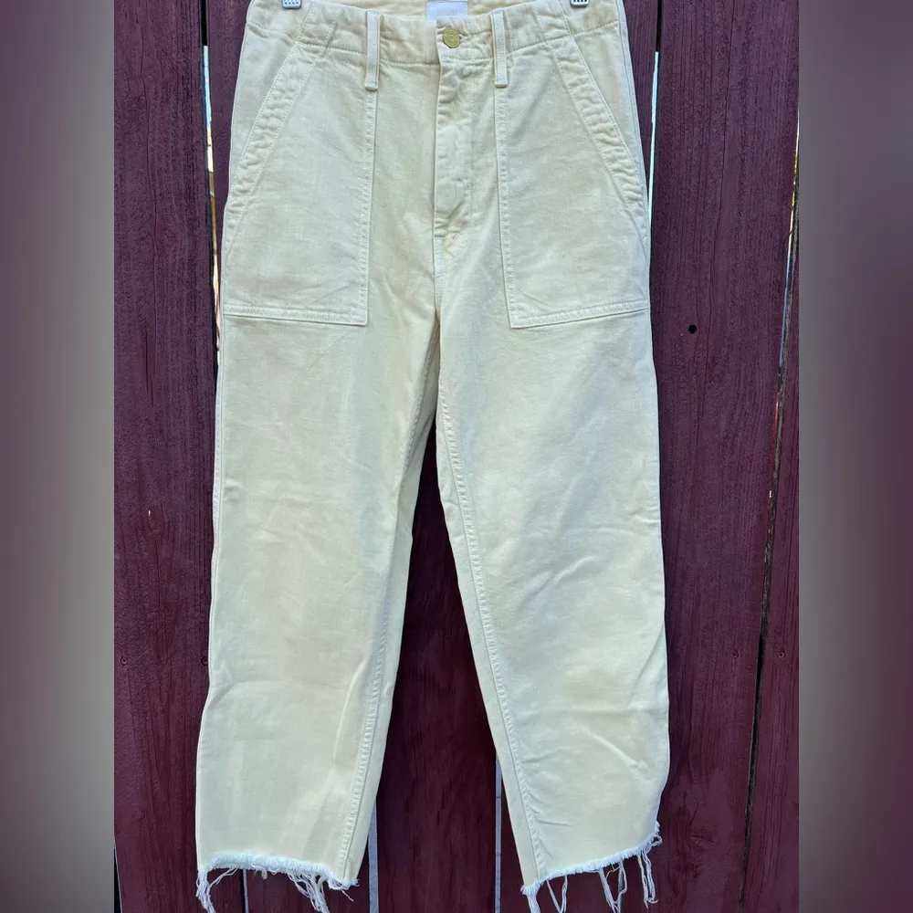 MOTHER The Patch Pocket Ankle Fray Jean in Sun Dress Wash Size 24 - Image 6