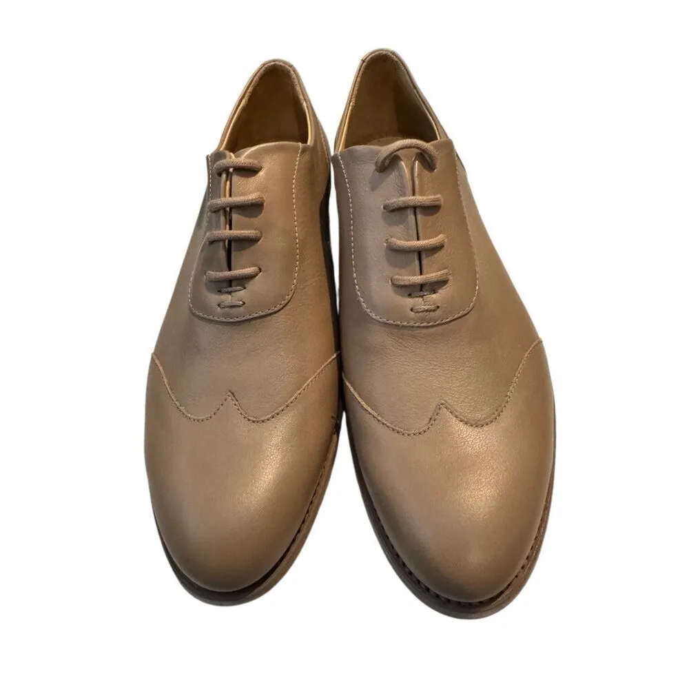 The Office of Angela Scott Mr Evans wingtip size 37.5W new with storage bag neut Tan - Image 2