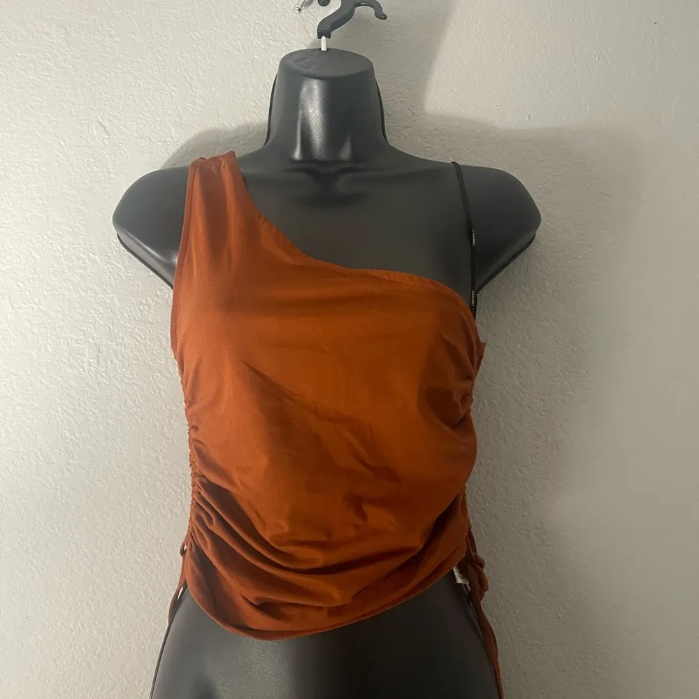 Forever 21 F21 Cropped One-Shoulder Blouse - Image 2