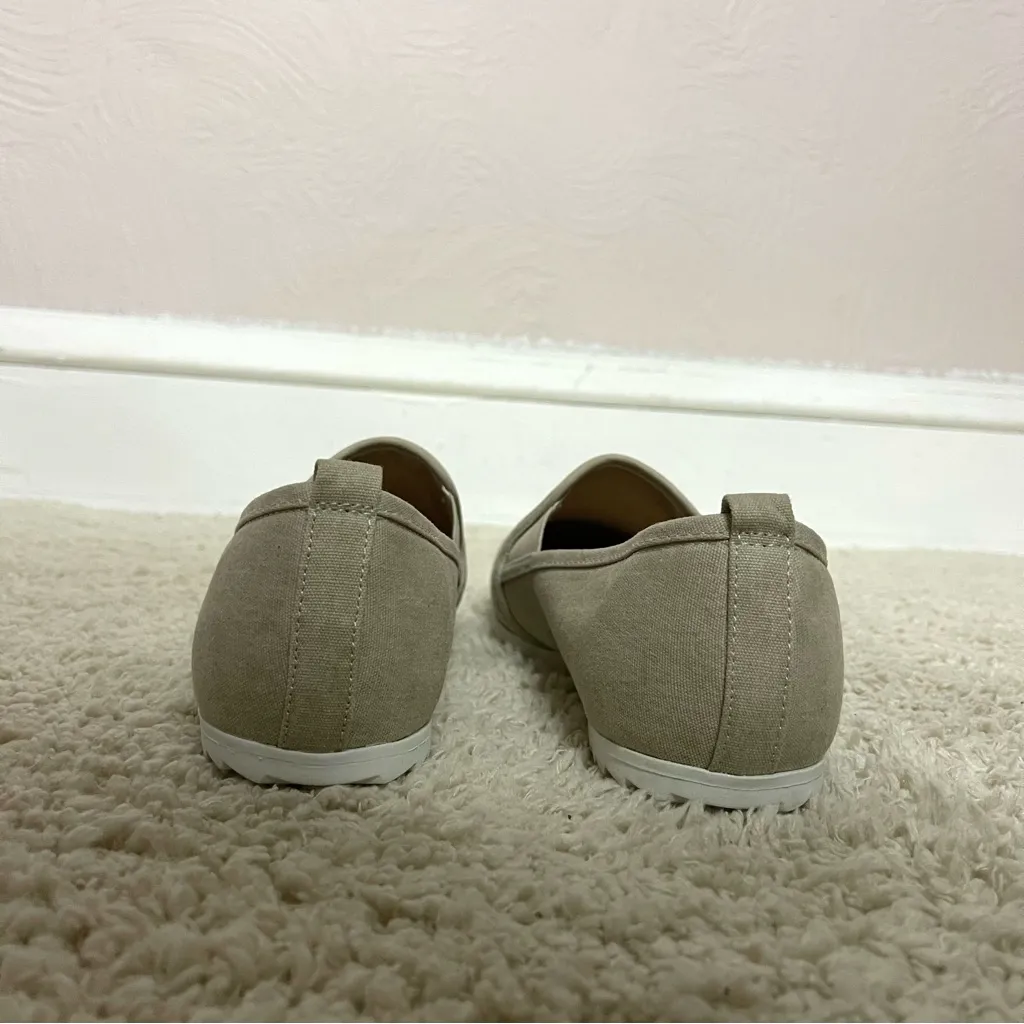 Bar III Cream Embroidered Flats - Image 5