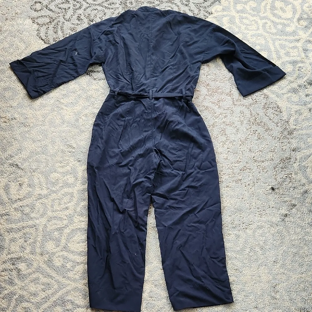 Club Monaco Belted Jumpsuit Navy 2 - Image 8