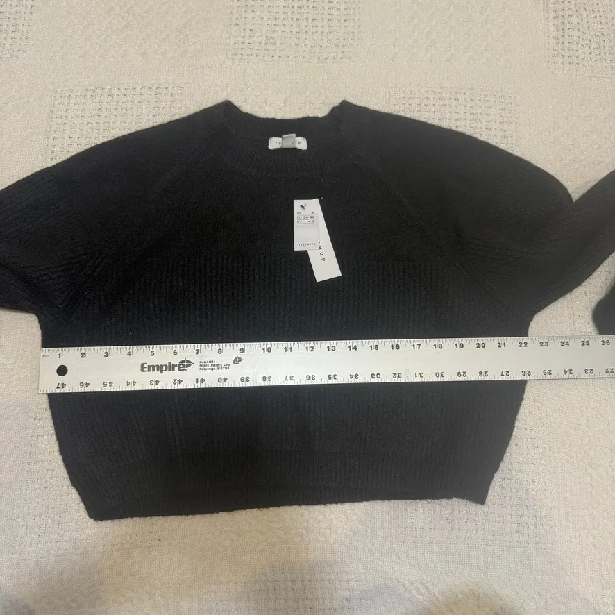 new Topshop wool blend small balloon sleeve cropped sweater SP 3137 - Image 3