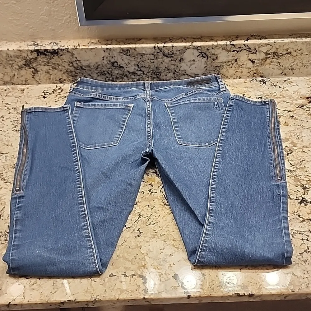articles of society zipper ankle low rise blue skinny jeans  26 - Image 3