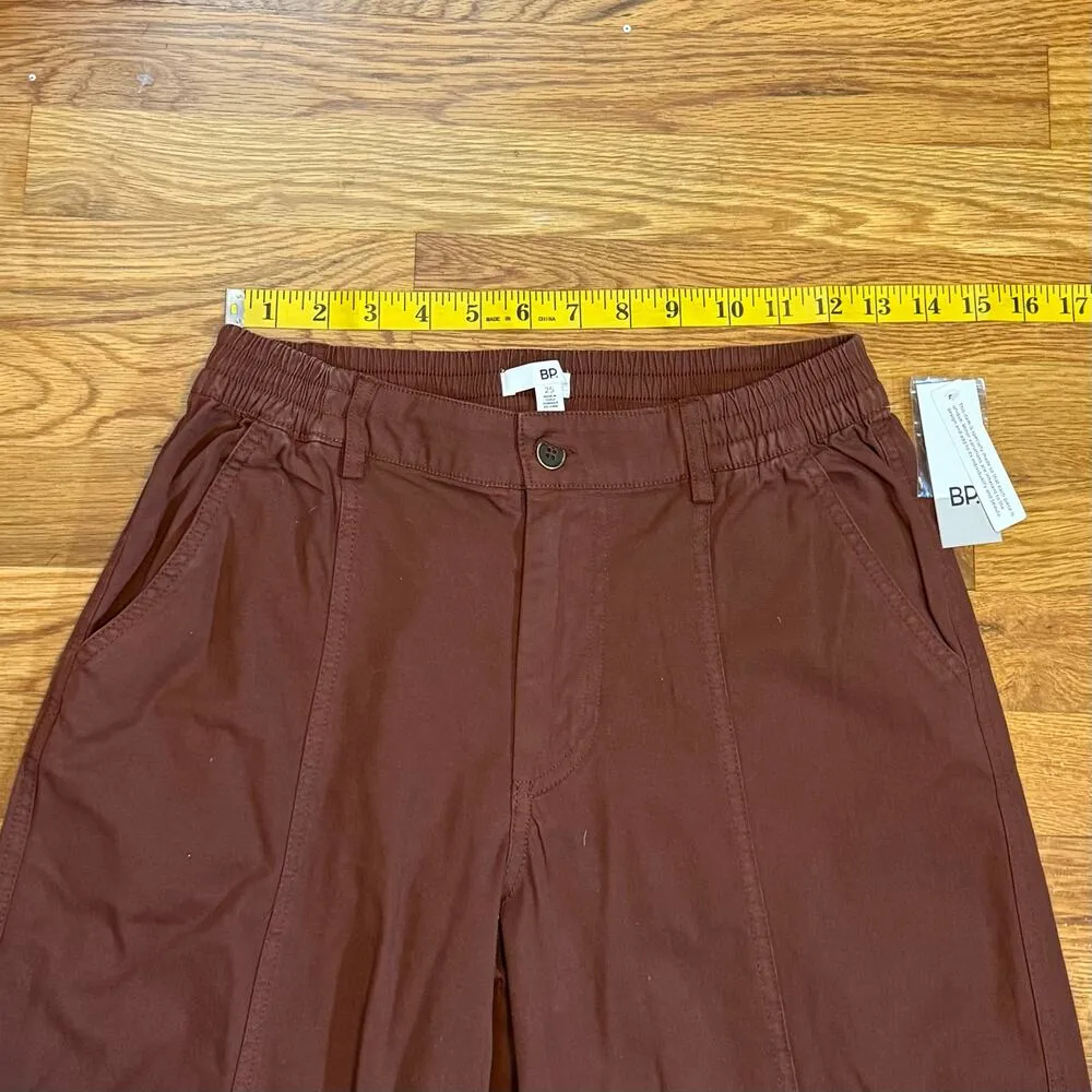 BP Women’s 25 Brown Retro Y2K Cargo Baggy Cotton Blend Wide Leg Trouser Work - Image 2