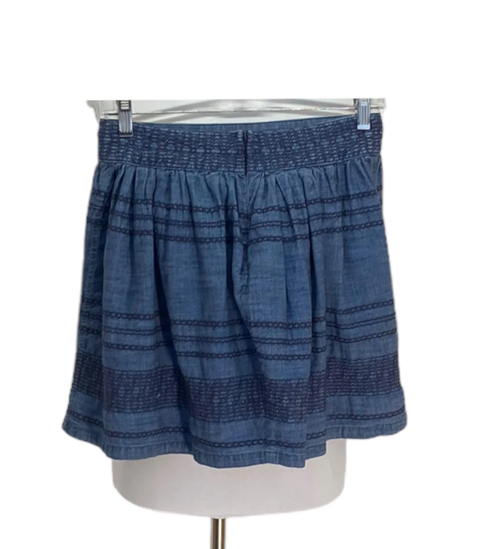 American Eagle Women’s Chambray Prairie Mini Skirt Blue Size 2 Coastal Cowgirl - Image 10