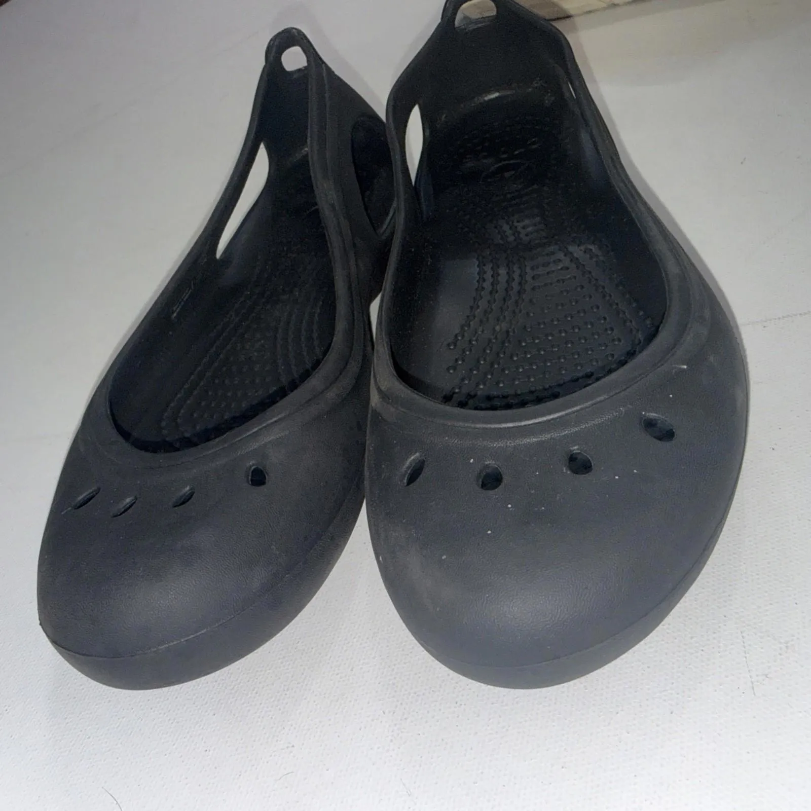 Crocs Black Kadee Flats ‘Ballet Slip On Flat Shoes Sandals Womens Size 7 - Image 6