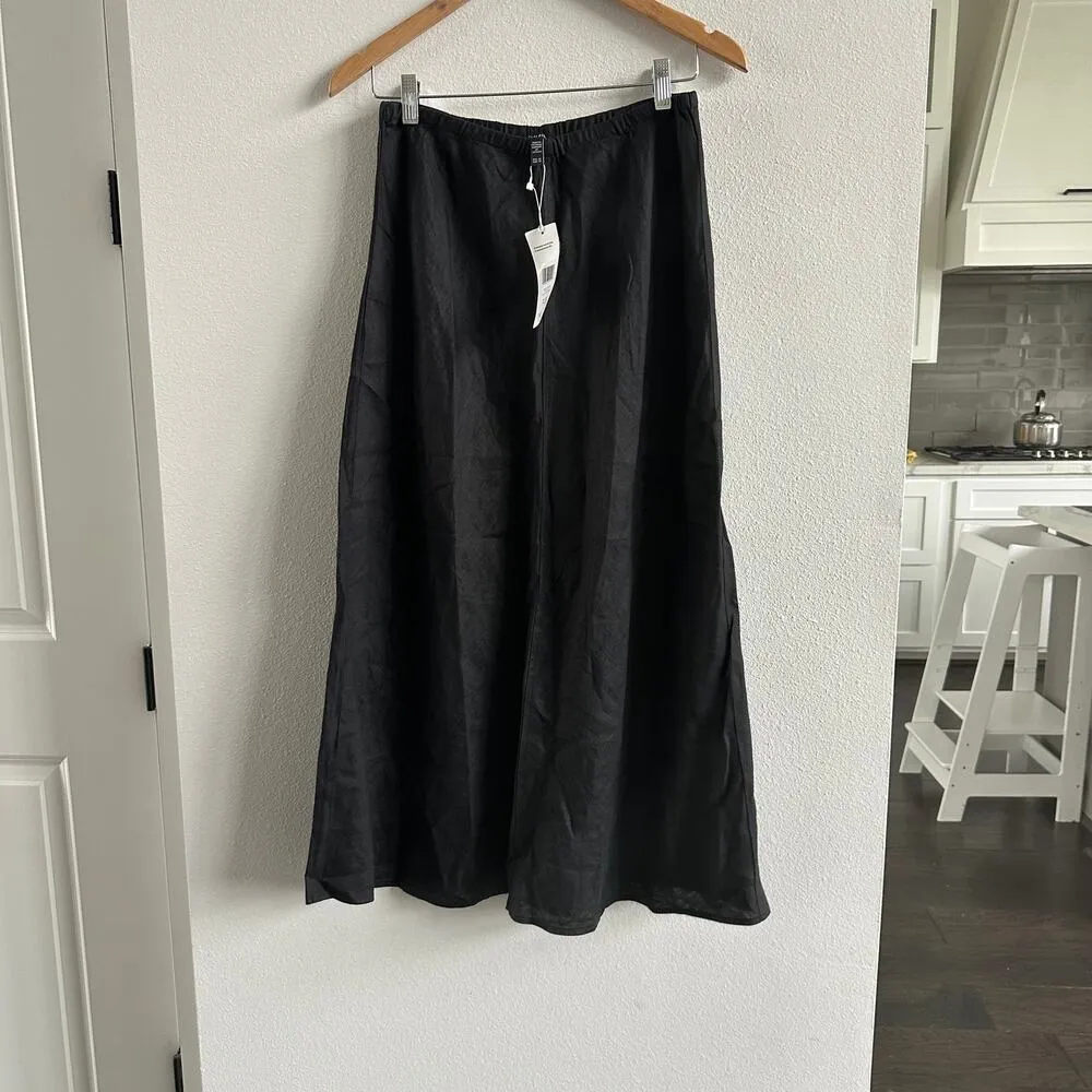 Eileen Fisher  Linen Notch Collar Top and Organic Linen Bias Skirt Set  Size XS - Image 7