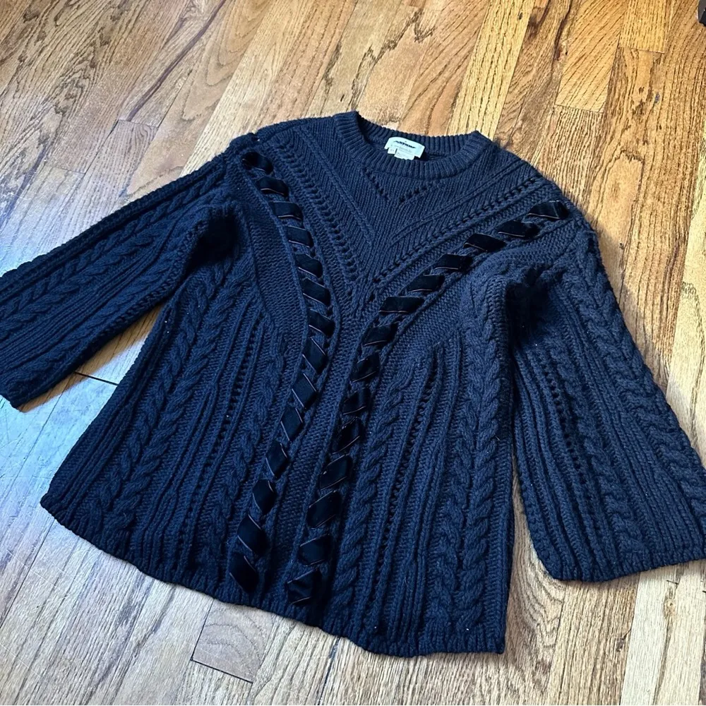 Kate Spade Brooke Street Velvet Ribbon Sweater Sz XS - Image 3