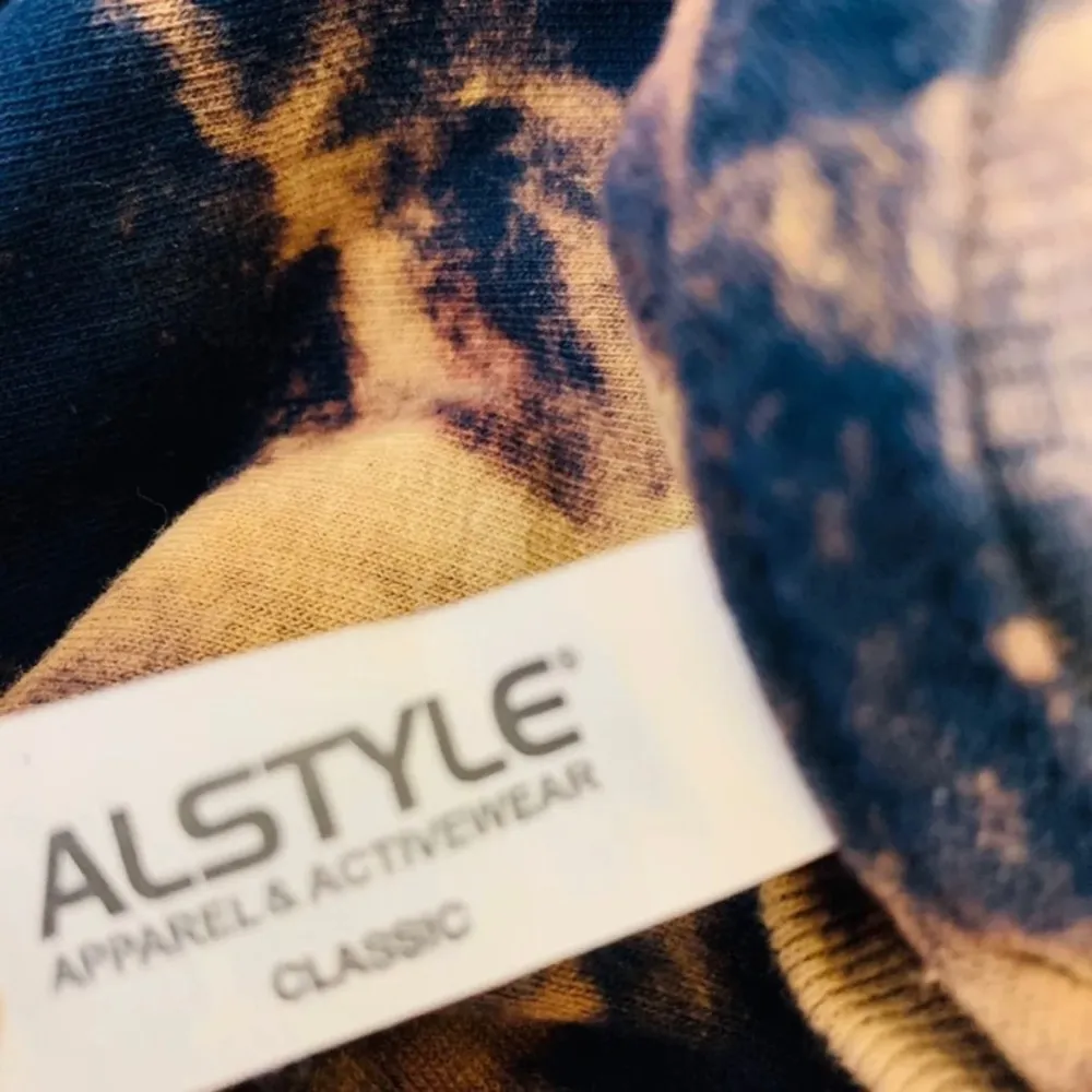 Black Bleach Fire & Smoke Tie Dye Long Sleeve Tee - Image 8