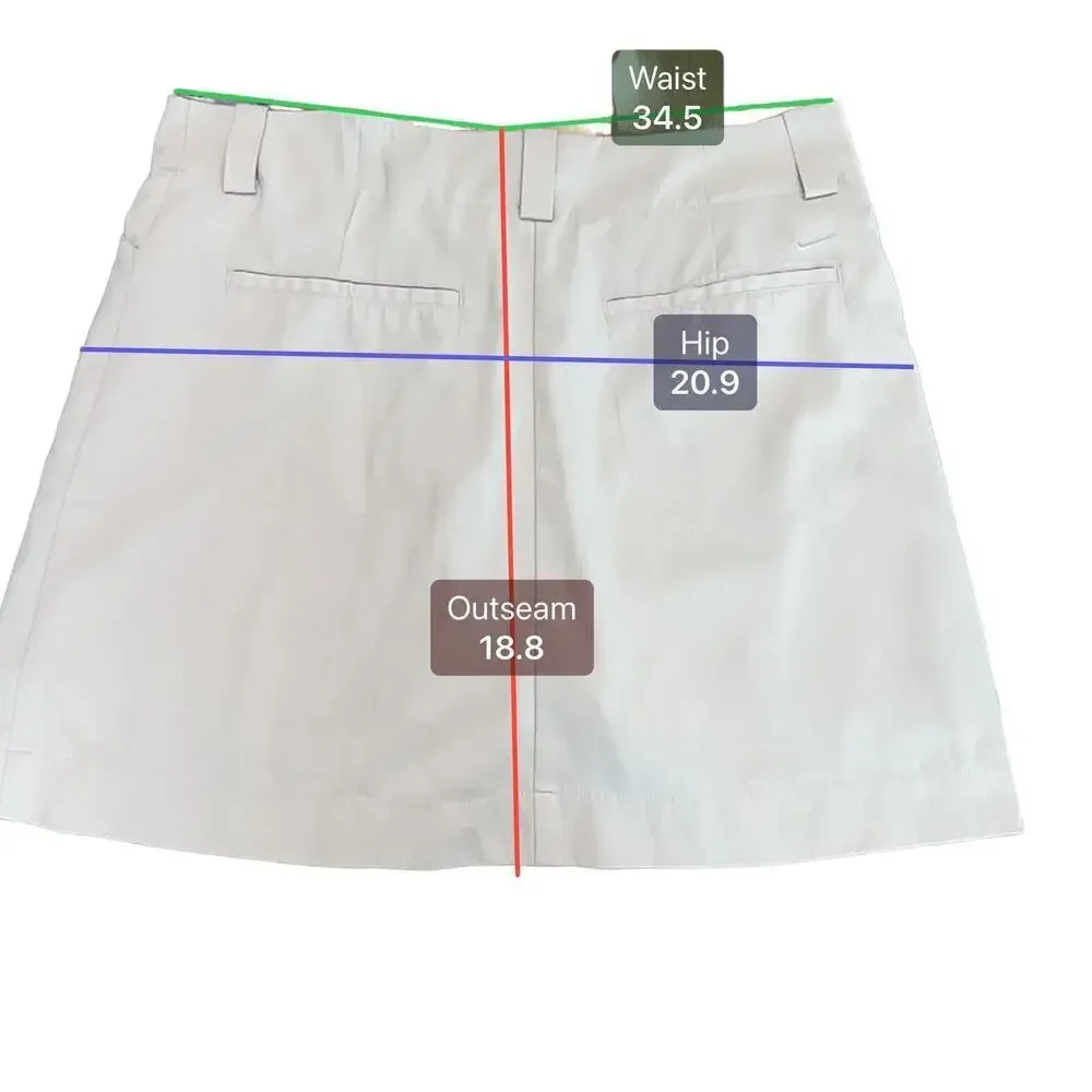 Nike Golf FITDRY Women's 10 Tech Beige Button Golf Skort‎ - Image 7