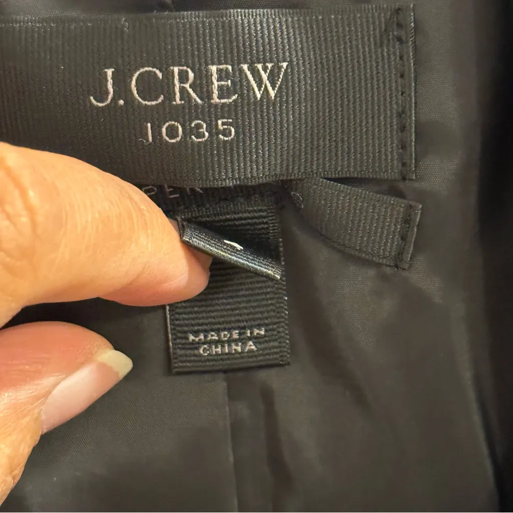 J. CREW Women’s 4 Gray Super 120’s Wool Single Button Campbell Blazer Career - Image 4