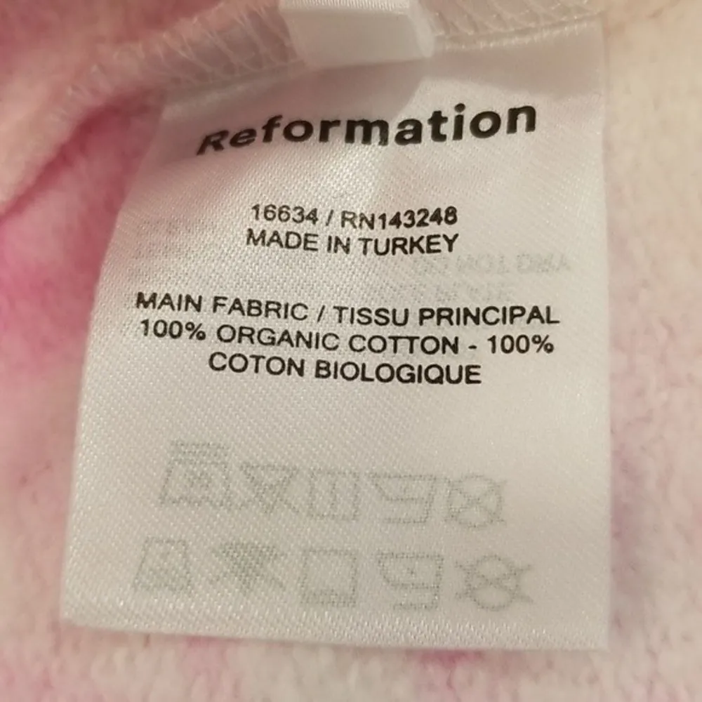 💕REFORMATION💕 Tanner Classic Hoodie  Creamsicle Pink Yellow Tie Dye Small NWT - Image 14