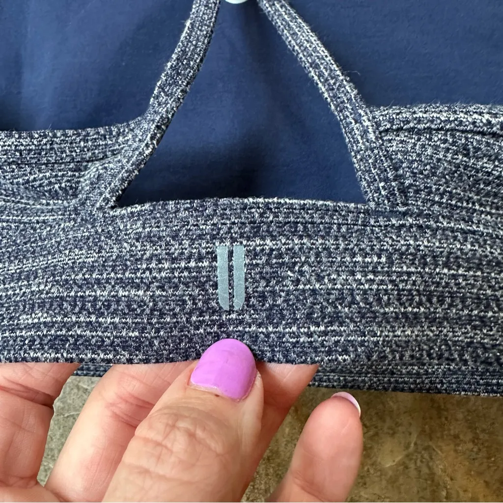 NOBULL High Neck Sports Bra Navy Marl Women’s Size XS - Image 4