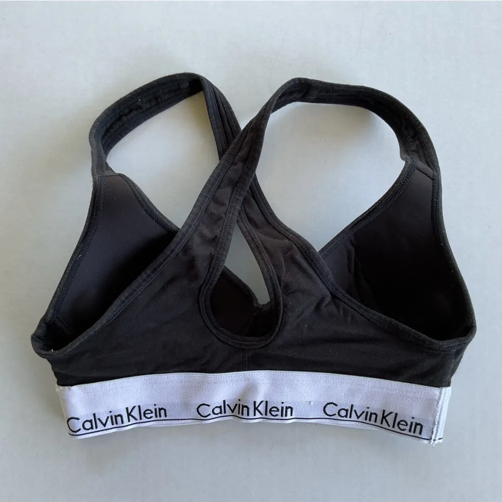 Calvin Klein Modern Cotton Padded Black White Sports Bra Bralette Women’s XS - Image 2