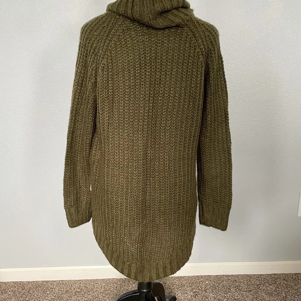 Dreamers Cowl Neck Sweater Tunic OLIVE Small NWT - Image 4