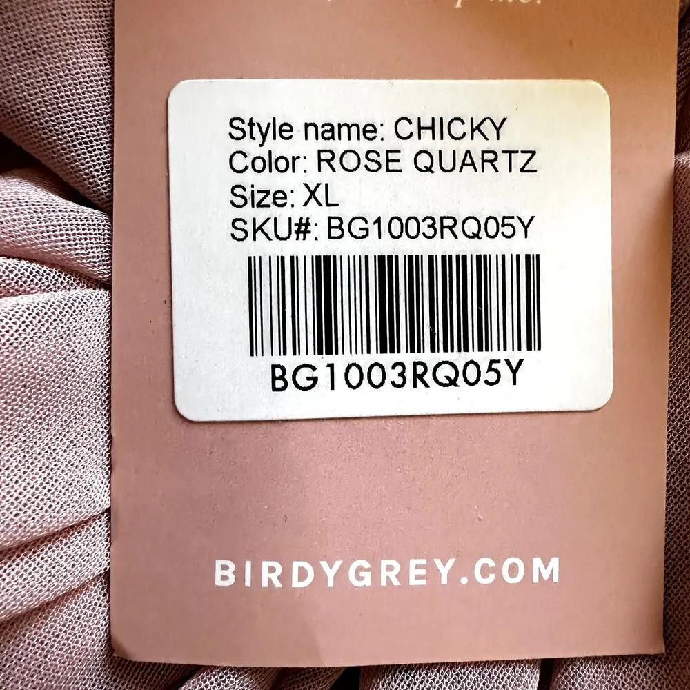 Birdy Grey Chicky Dress Convertible Bridesmaid Lightweight Rose Quartz XL NWT - Image 4