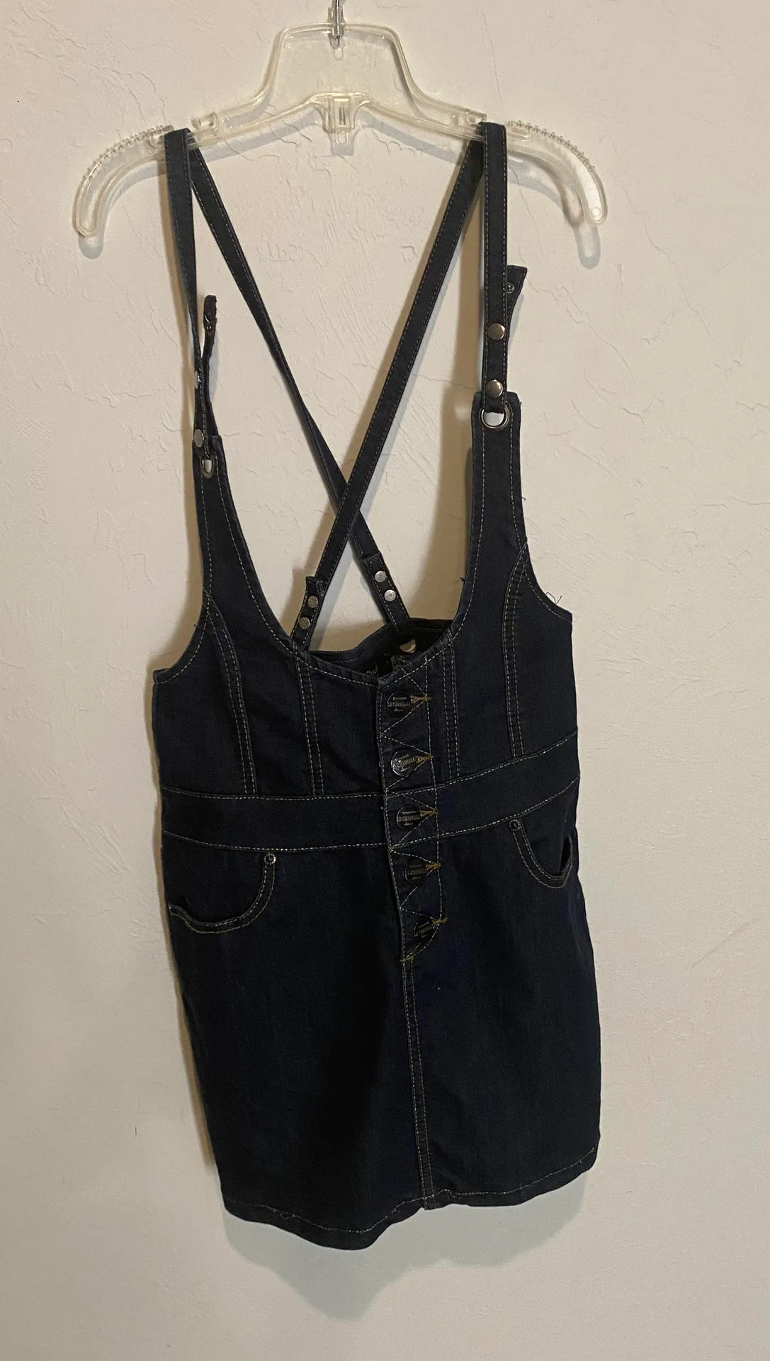 La Chappelle Denim skirt overall dark wash S - Image 4