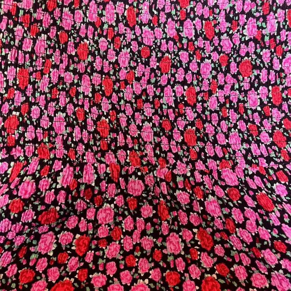Lulus Floral Pink and Black Dress - Image 5