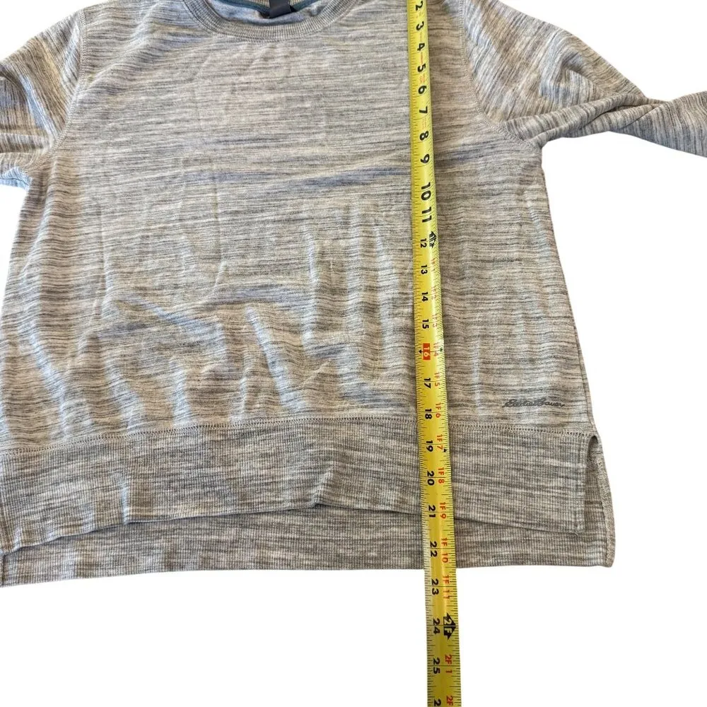 Eddie Bauer Womens Lightweight Gray Pullover Sweatshirt S Polyester Blend - Image 4