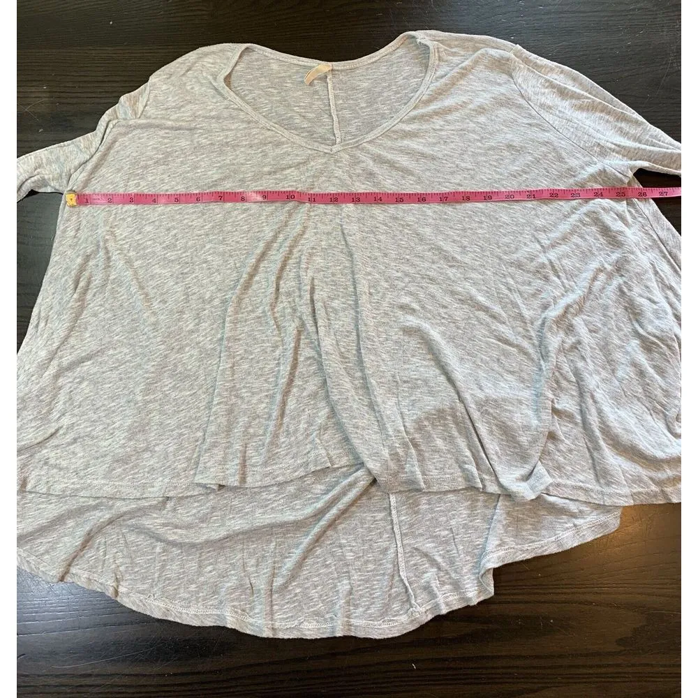 Oversized Boho Minimalist Athleisure Elevated Casual Basic Gray Top Womens Small - Image 5