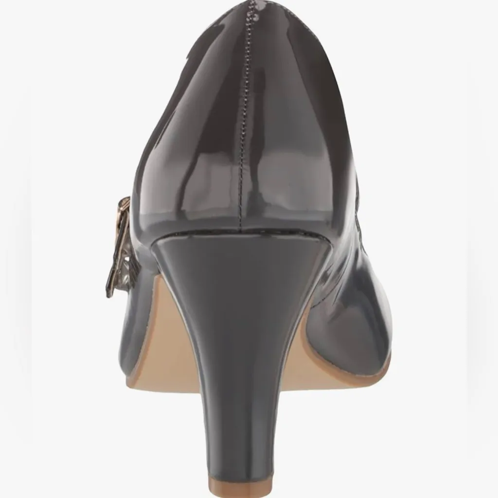 NEW Journee Collection Shoes Wendy Double Strap Mary Jane Pump Patent/Gray 9 $93 - Image 7